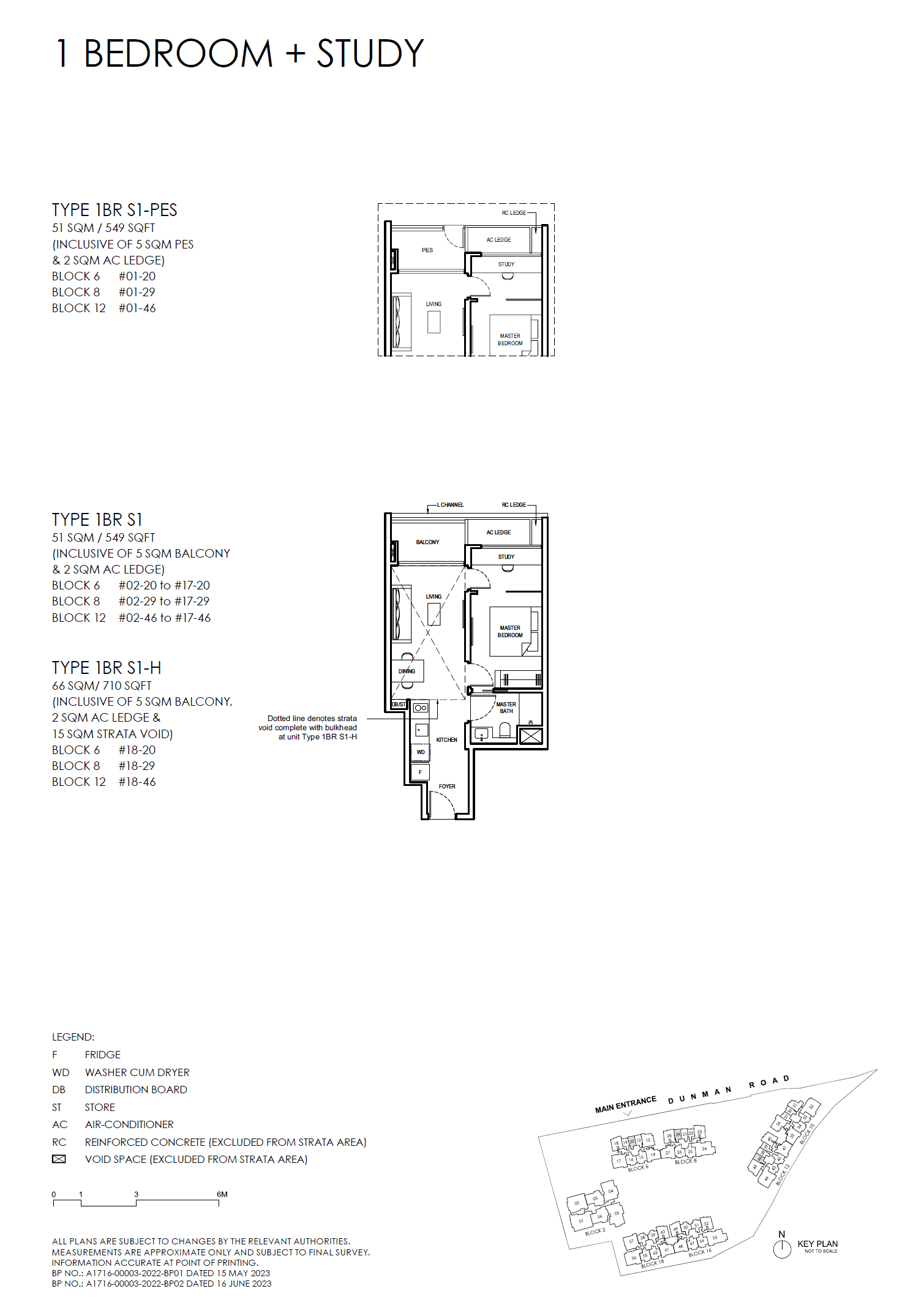 1BR S1-H floor plan